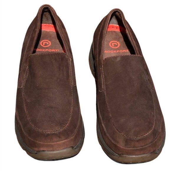 Rockport Loafers Mens 10 Brown Suede Slip Ons EUR 42 Shoes APW2060DM Flats Comfo - Picture 9 of 10